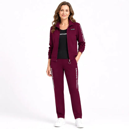 🌸【Jachetă cu fermoar + Tricou + Pantaloni】 Eleganță și confort absolut! Trening elegant din 3 piese pentru doamne (M-6XL) ✨