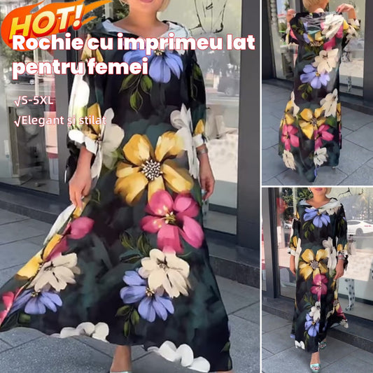 🔥🔥【S-5XL】💖Rochie cu imprimeu lat pentru femei 3903541