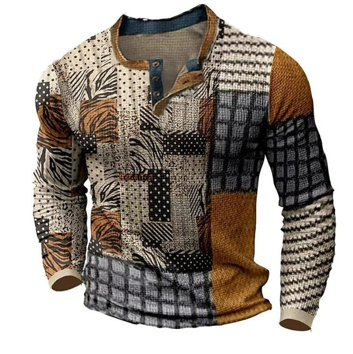 🏆【S–5XL】Noutate pentru toamnă și iarnă – un top elegant pentru bărbați, cu design în contrast și croială confortabilă pentru mărimi mari.