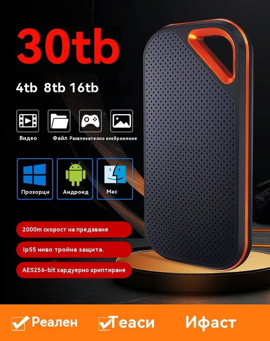 【Последен ден 🔥50% отстъпка】💥【32TB】 Високоскоростен мобилен твърд диск с голям капацитет