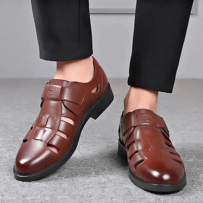 🔥 50% reducere💥【39-44】Sandale din piele pentru bărbați, la modă, 2026, potrivite pentru purtare zilnică