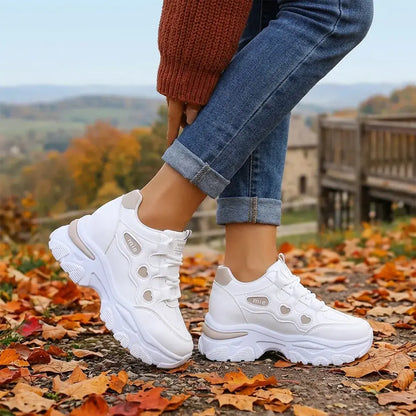 【35-42】👟 Pantofi sport damă cu platformă Chunky Dad – cu pană ascunsă – cu șireturi, pantofi sport casual în combinații de culori 2026