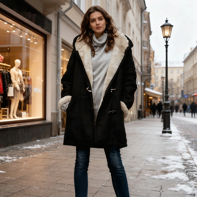 🥼🐏💖【Nowość zimowa 43% zniżki】2025 Modna i ciepła damska kurtka z zamszu, z ociepleniem z wełny, S-5XL, kurtka zimowa/na co dzień