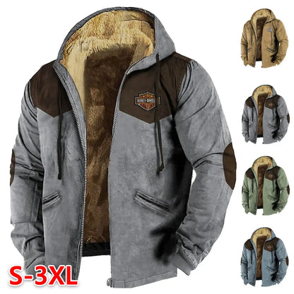 👍🧥【M–5XL】Jachetă largă și groasă din catifea pentru bărbați, potrivită pentru toamnă și iarnă
