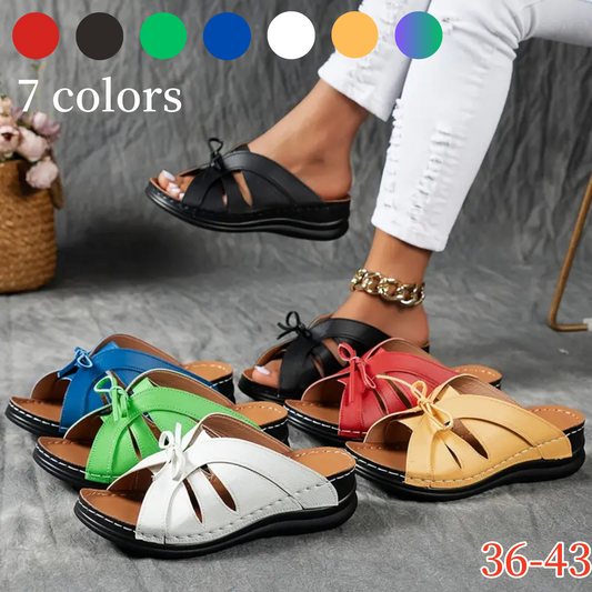 🔥【Fiecare pereche cu 50% reducere】【Toc de 5,5 cm】Tălpi moi Papuci cu platformă