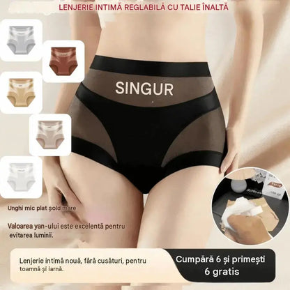 【Set 6 bucăți】—— Ofertă de ultima zi💥 Lenjerie intimă cu susținere ridicată, confortabilă, fără cusături și respirabilă, care modelează abdomenul