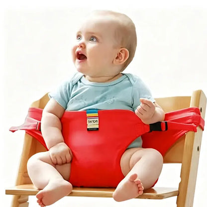👶 Un produs indispensabil pentru hrănirea copiilor în călătorii! Centura de fixare de siguranță pentru scaunul de masă portabil pentru copii, gata de utilizare cu o singură apăsare, cu protecție împotriva căderilor! ✨🎒