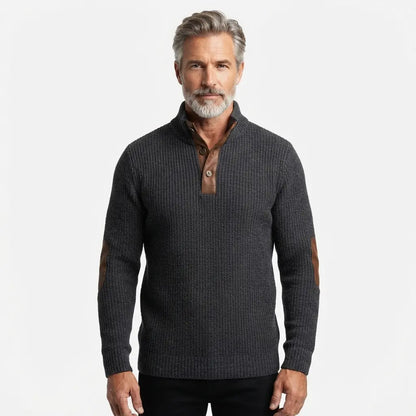 🔥【S-5XL】Top casual pentru bărbați, din reiat, cu mâneci lungi, imprimeu 3D și guler ridicat; moale, confortabil, călduros și rezistent la vânt.