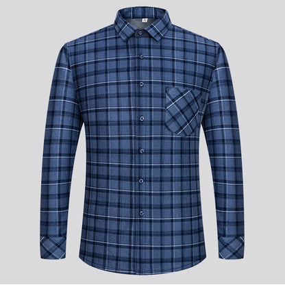🔥【Mitad de precio por tiempo limitado】👔Camisa cálida de manga larga empresarial para otoño e invierno