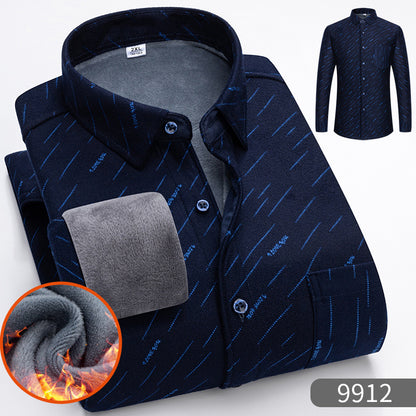 🔥【Mitad de precio por tiempo limitado】👔Camisa cálida de manga larga empresarial para otoño e invierno