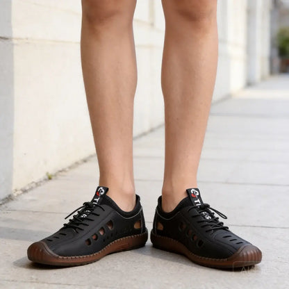 🔥✨【39-44】Sandale bărbătești din piele naturală, lucrate manual, cu design perforat