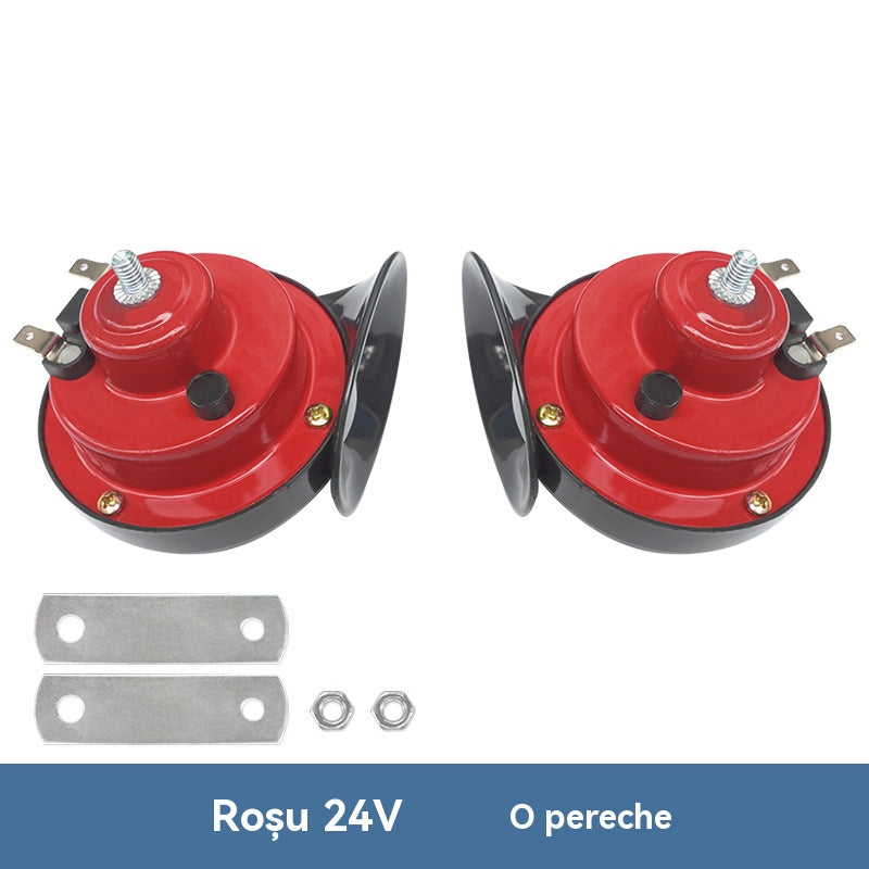 Claxon melc modificat pentru motocicletă 12V/24V, claxon universal cu tonalitate înaltă 300DB, claxon electric auto impermeabil