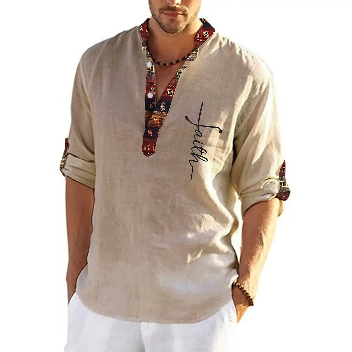 💥【40-100kg】Tricou bărbătesc din bumbac cu decolteu în V, mărimi mari