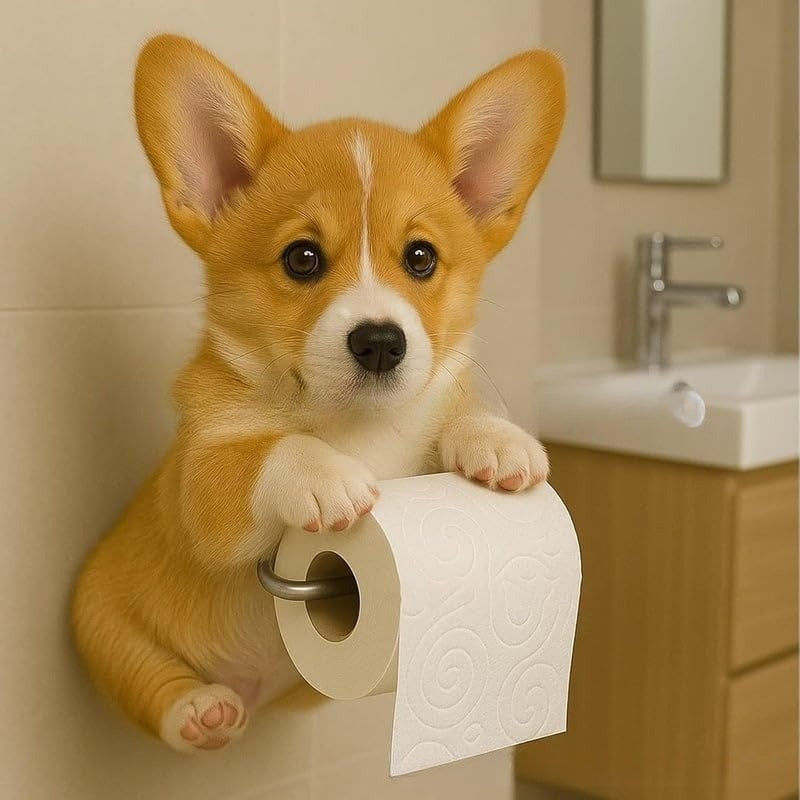 🐕🐕【Cumpără unul, primești unul gratuit】Suport hârtie igienică drăguț cu tematică de cățeluș