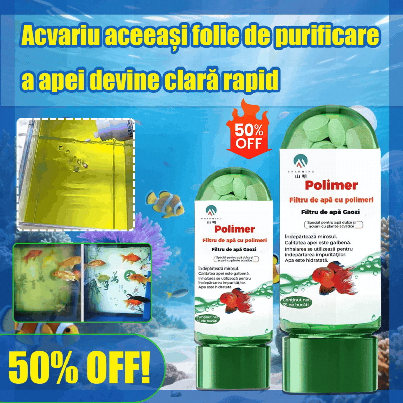 🐟Tablete de purificare a apei pentru îndepărtarea puternică a clorului, îndepărtarea algelor și descompunerea murdăriei, transformând rapid apa noroioasă în apă limpede.