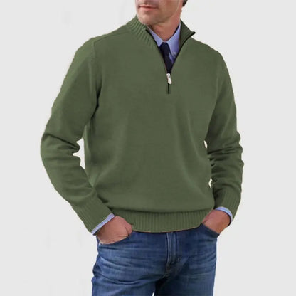 🎉【L-5XL】Pulover tricotat din cașmir pentru bărbați, stil casual, călduros și rezistent la frig