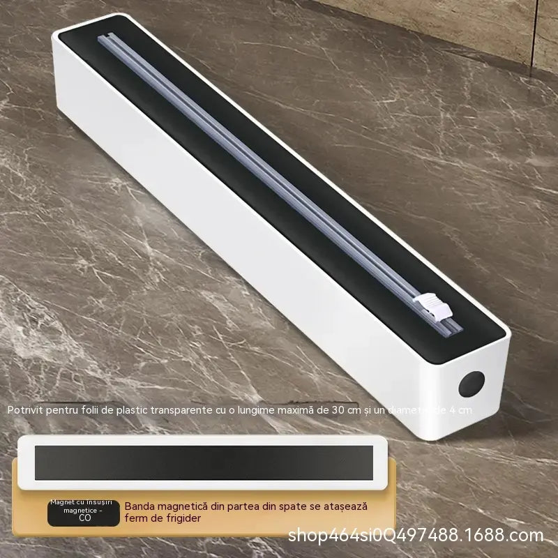 🍱 Dispozitiv magnetic de tăiat folie alimentară, cu montare pe perete – ideal pentru tăiere și depozitare.✅