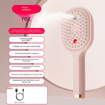 💖💨Un pieptene cu funcție de pulverizare cu un singur buton pentru a preveni eficient încurcarea părului.