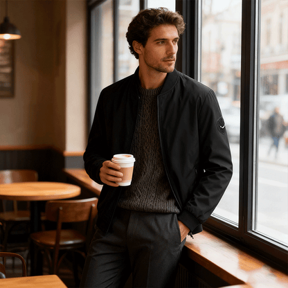 💥💥💥Último día, mitad de precio: chaqueta abrigada de un solo color para hombres para otoño/invierno