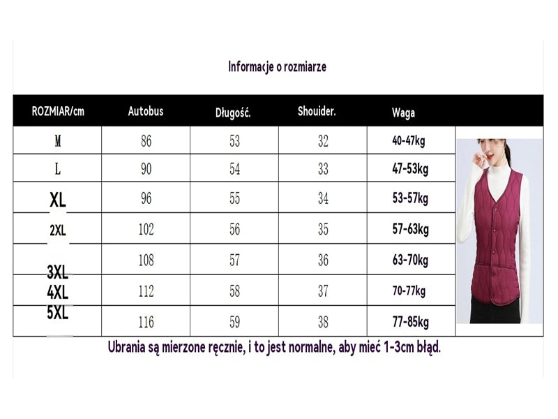 【🔥Kup jeden, a drugi dostaniesz gratis】🔥Nowa, cienka i ciepła kamizelka bez rękawów na jesień i zimę