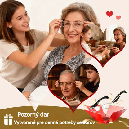 🔥【Kúp 1 a 1 zadarmo】Skladacie okuliare na čítanie s ochranou proti modrému svetlu a puzdrom