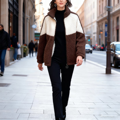 【🔥Половина цена за есен и зима】☃️❄️Ново кадифено яке от агнешка вълна за есен и зима 2025 г