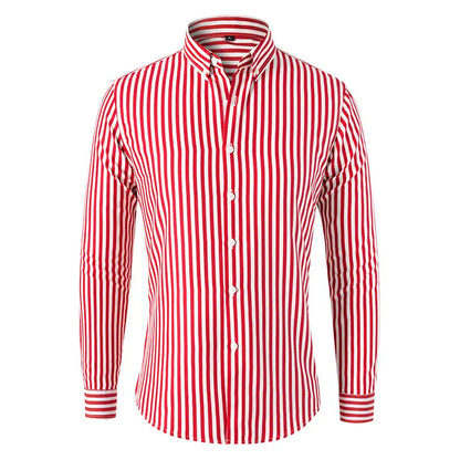 🔥👕【M-5XL】 Cămașă business în dungi pentru bărbați cu mânecă lungă 2026