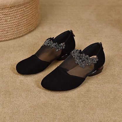 🔥【Ultima zi a promoției de vară】🔥【35-41】🏆✨Pantofi cu toc noi pentru femei, din plasă decupată și talpă moale