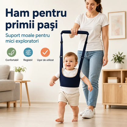 👶🍼 Ham pentru învățarea mersului | Ham 2 în 1 pentru bebeluși, confortabil, respirabil și cu protecție împotriva căderilor