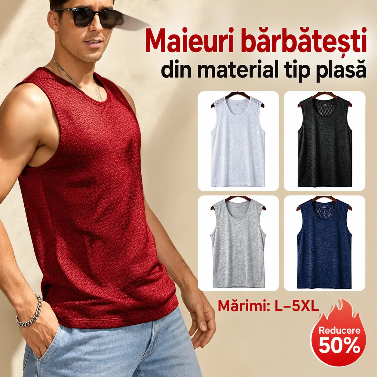 👕【Set de 3 bucăți】Tricouri casual pentru bărbați din material Ice Silk ✅ Ușoare, respirabile și cu uscare rapidă
