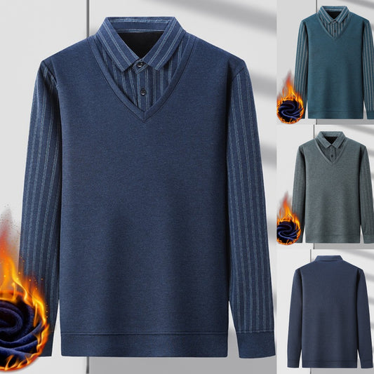 👔🔥【Oferta cu reducere de 50% limitată la timp】🔥【M-4XL】Cămașă falsă pentru bărbați, din două piese, din lână 3846511