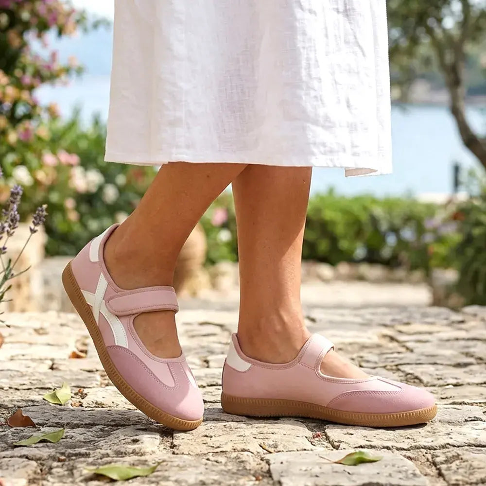 ✨Pantofi de mers ușori pentru femei – Pantofi casual plați cu blocuri de culoare – Teniși 2026