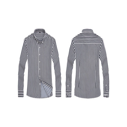 🔥👕【M-5XL】Męska biznesowa koszula w paski z długim rękawem 2025