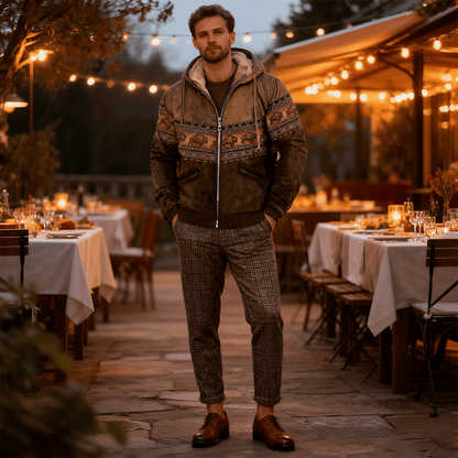 🎄🎄【S-4XL】Modne męskie kurtka z cienkiego sametu, ochronna i gruba na jesień i zimą