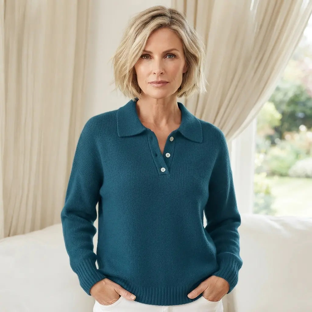 ✨【S-5XL】Pulover nou de damă cu guler înalt și culoare uniformă, pentru toamnă/iarnă