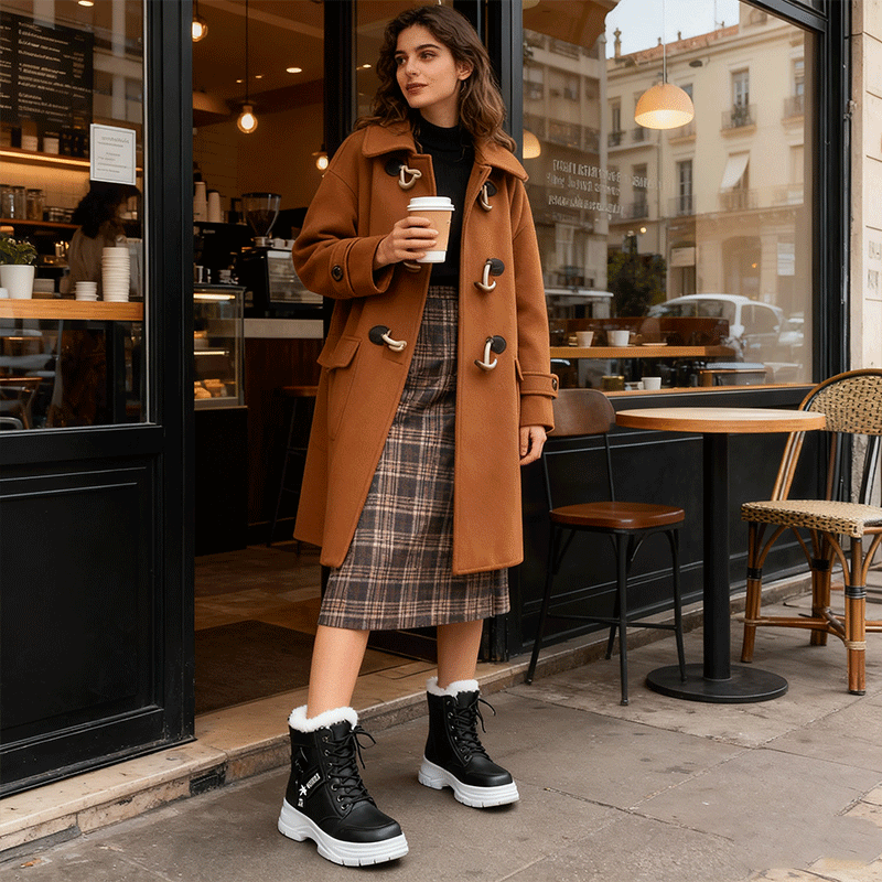 🔥【50% ΕΠΙΣΚΕΨΗ】🥰🥰【35-45 ΜΕΓΕΘΗ】Γυναικεία χιονόποδαρια χειμώνα με φερμουάρ πλευρά