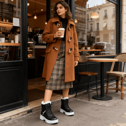 🔥【50% ΕΠΙΣΚΕΨΗ】🥰🥰【35-45 ΜΕΓΕΘΗ】Γυναικεία χιονόποδαρια χειμώνα με φερμουάρ πλευρά