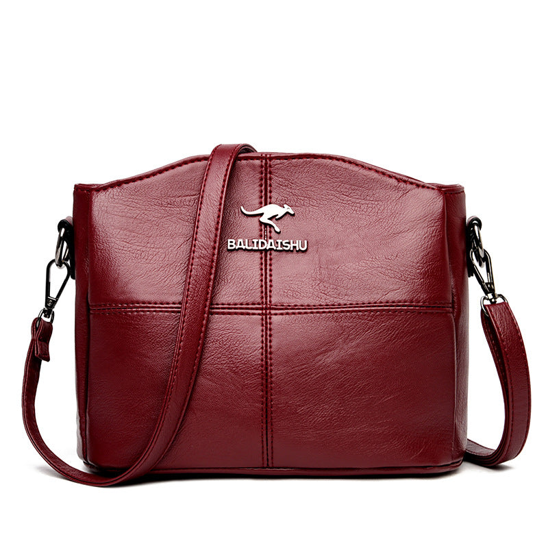 🔥👜👜 Νέα τσάντα ώμου από γνήσιο δέρμα, ρετρό χειροποίητη, μοντέρνα και ευέλικτη.