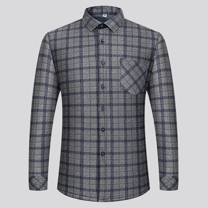🔥【Mitad de precio por tiempo limitado】👔Camisa cálida de manga larga empresarial para otoño e invierno