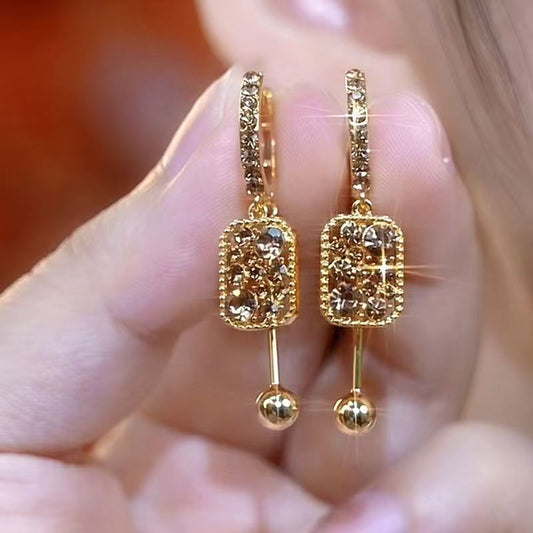 ✨2025, noi cercei de lux, de înaltă calitate, pentru femei, din aur cu diamante