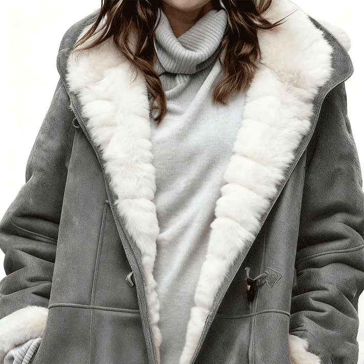 🥼🐏💖【Zimska novost 43% popusta】Modna in topla ženska semiš jakna 2025 z volneno podlogo, velikosti S–5XL, primerna za zimo in vsakodnevno nošenje
