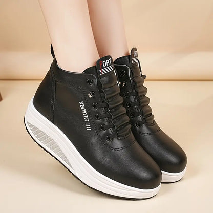 🎁👢【35-41】2025 Nowy styl jesień/zima, wygodne i oddychające damskie buty, podwyższenie o 5 cm