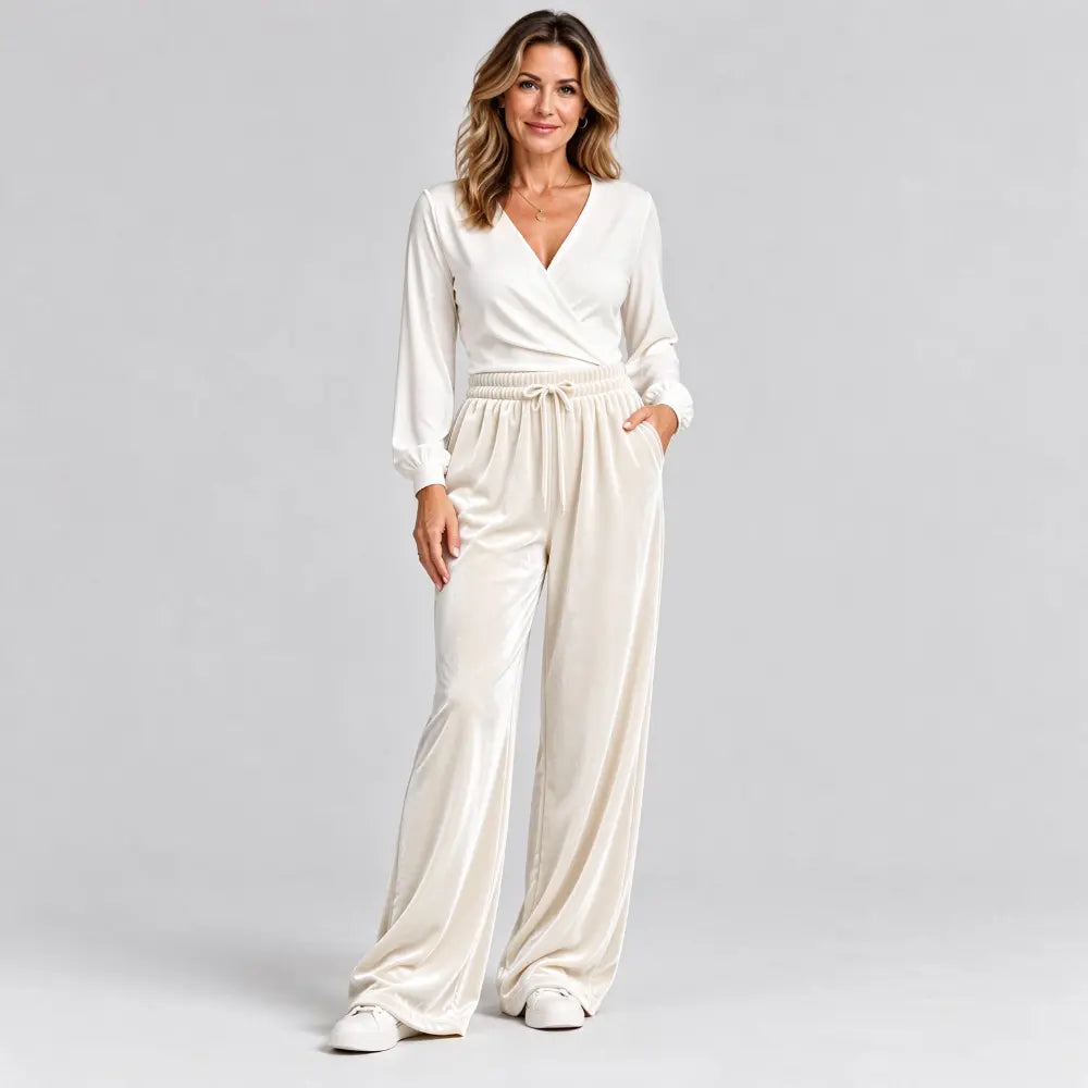 ✨ Noutate Toamnă/Iarnă 2026: Pantaloni casual din reiat, cu talie înaltă, într-o singură culoare și croială cu crac larg.✨