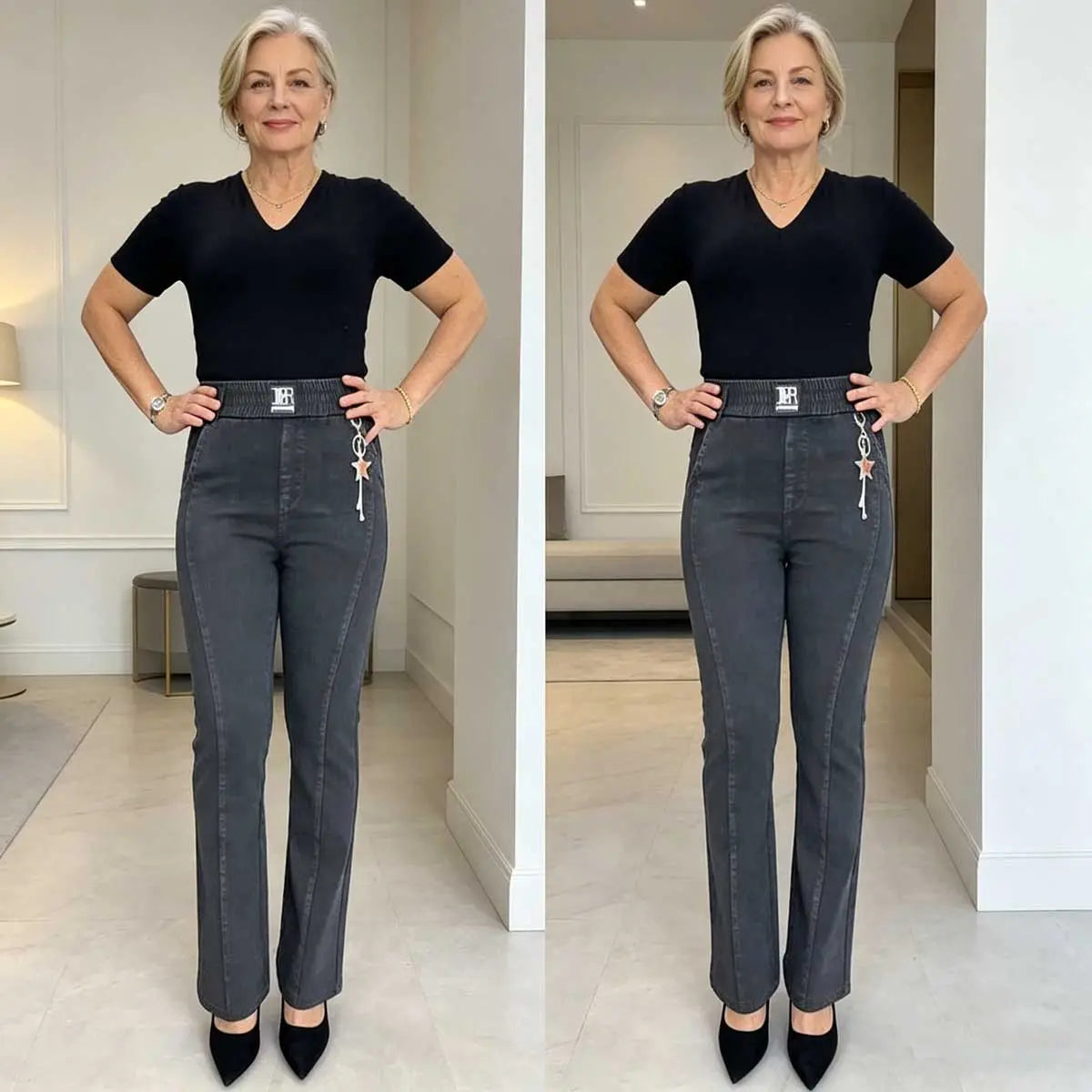 👖【calitate superioară】blugi damă la modă, cu talie înaltă și elasticitate ridicată