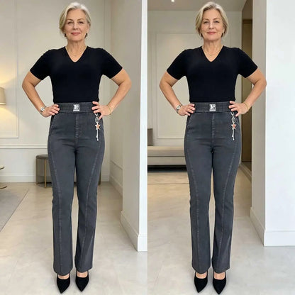 👖【calitate superioară】blugi damă la modă, cu talie înaltă și elasticitate ridicată