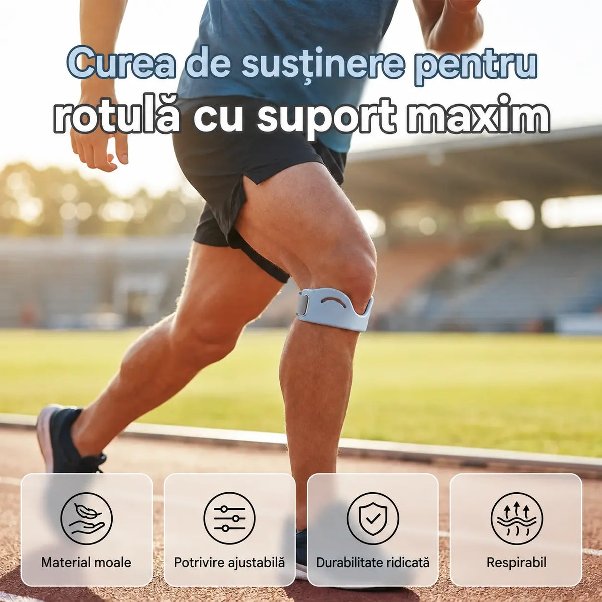【Cumpără o pereche și primești încă una GRATIS】4 perechi la doar 149 RON 🩺 Bandă sport pentru genunchi 👉 Genunchiul are nevoie de timp. Această bandă îi oferă sprijinul necesar
