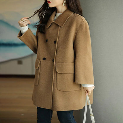 🔥nowa jesienno-zimowa vysoce kvalitní dwuwarstwowa kaszmirowa kurtka 