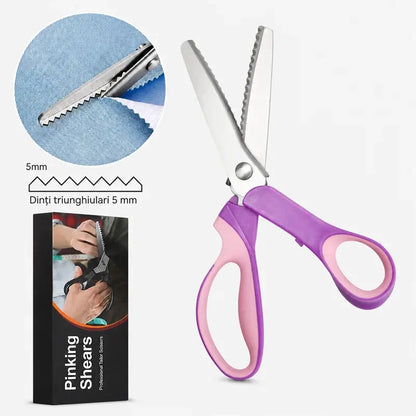 ✂️ Taie impecabil și previne deșirarea materialelor! Foarfecă profesională ZIG-ZAG / Valuri pentru croitorie și lucru manual! ✨