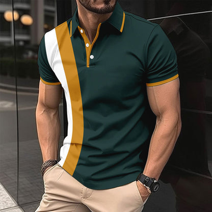 【S-6XL】Tricou/polo din bumbac pentru bărbați, mărimi mari