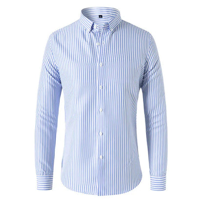 🔥👕【M-5XL】 Cămașă business în dungi pentru bărbați cu mânecă lungă 2026